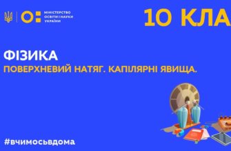 Фізика. Поверхневий натяг. Капілярні явища