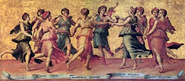 Джуліо Романо. Танець Аполлона з музами. 1540 р.