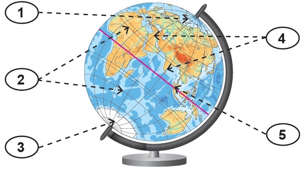 полюси, екватор, паралелі та меридіани
