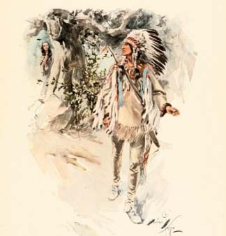 Гаррісон Фішер. Ілюстрація до твору Г. Лонгфелло «Пісня про Гайавату». 1906