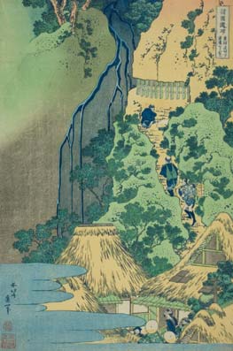 Кацусіка Хокусай. Храм Каннон біля водоспаду Кійо. 1833