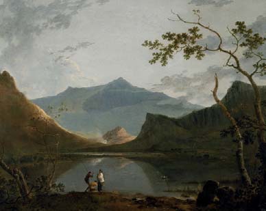 Річард Вілсон. Краєвид гори Сноудон з озера Ллін Нантле. 1765-1766
