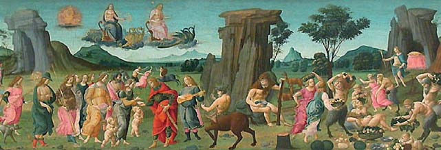 Бартоломео ді Джованні. Бенкет богів. Панель кассоне. 1490-ті роки