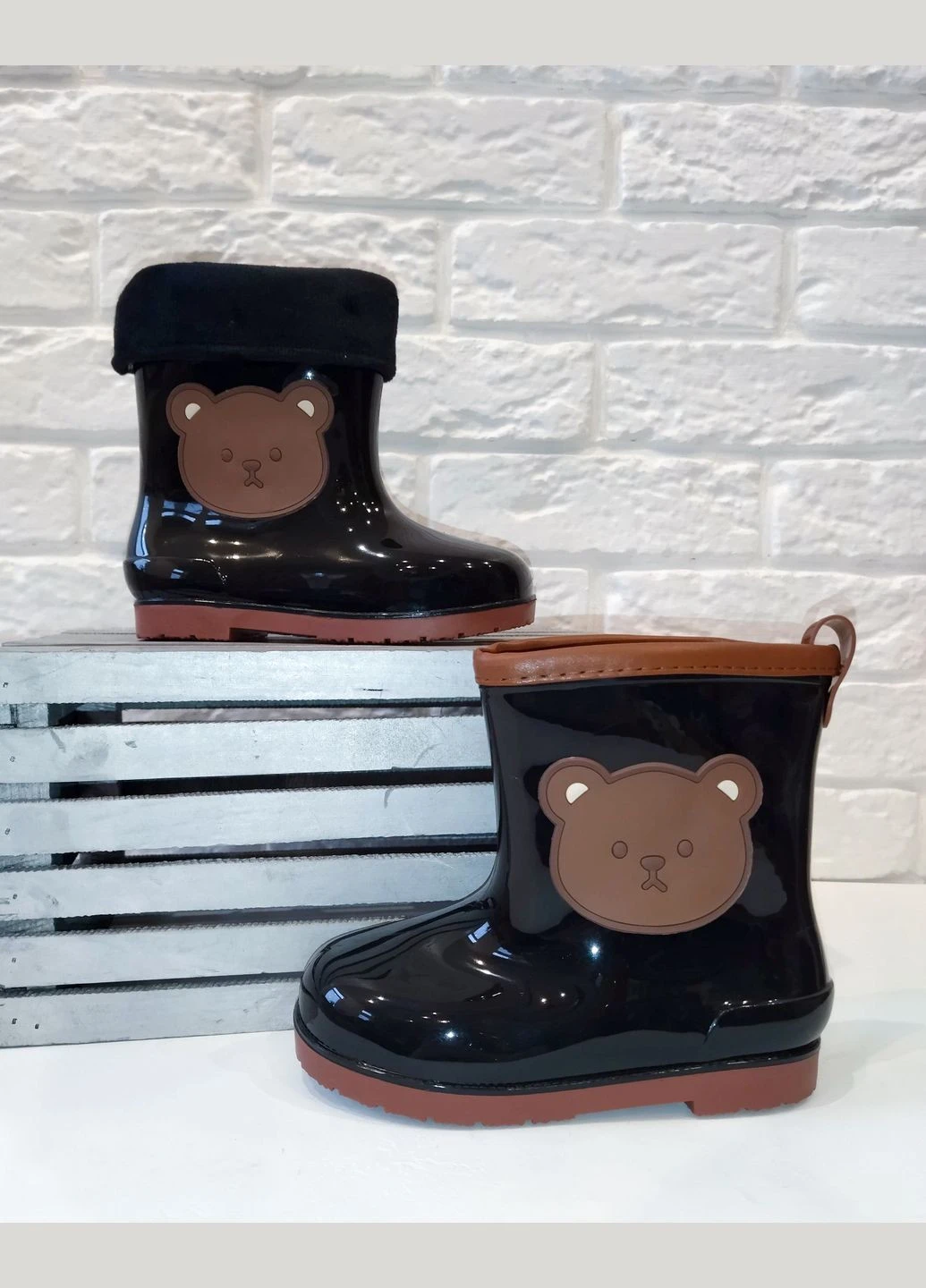 гумові чоботи дитячі Ведмедик комбінованого кольору